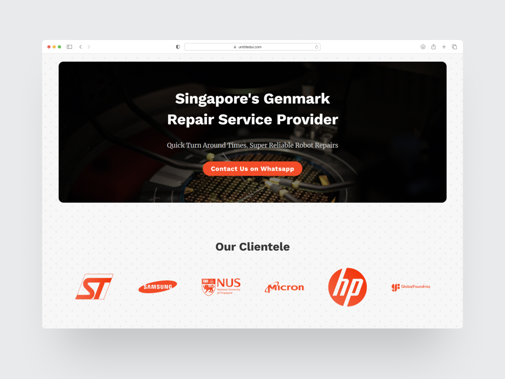 Portfolio mockup about