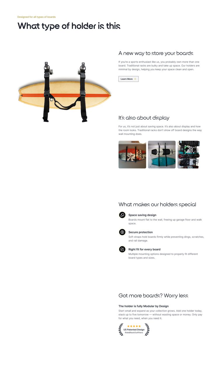 Feature section - Home page