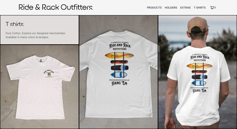 T-shirt Hero section