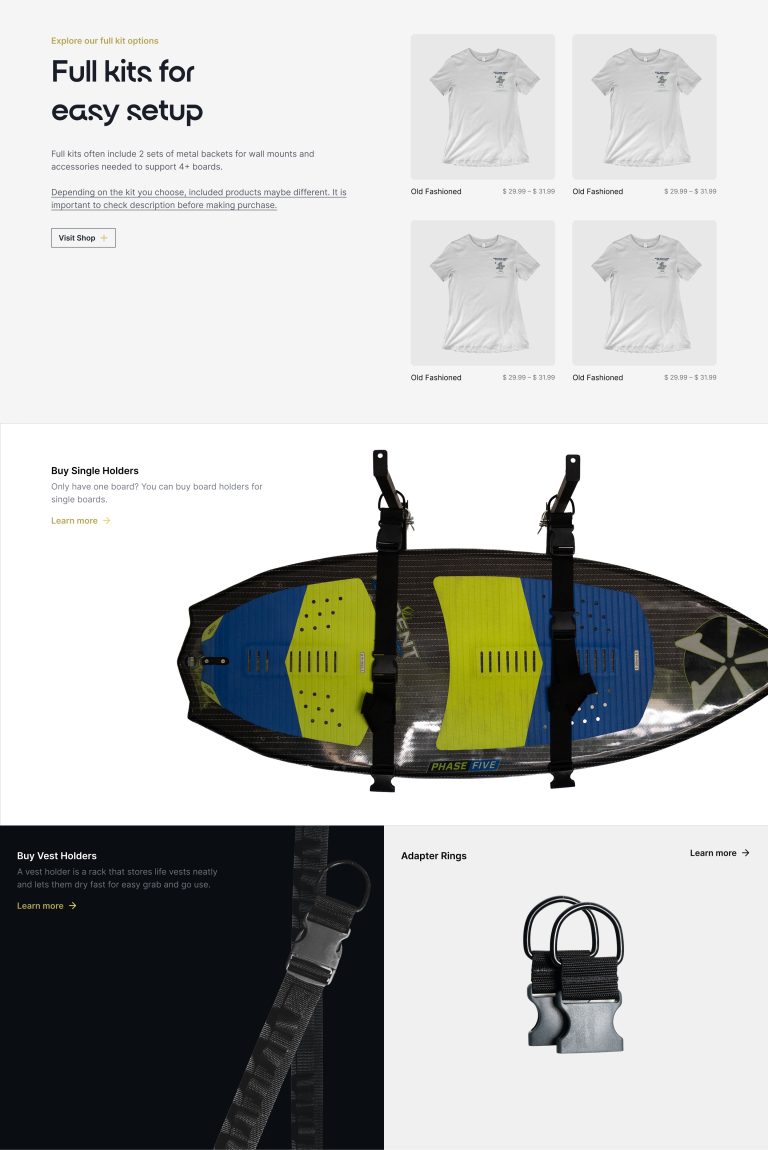 Product Showcase - Home page