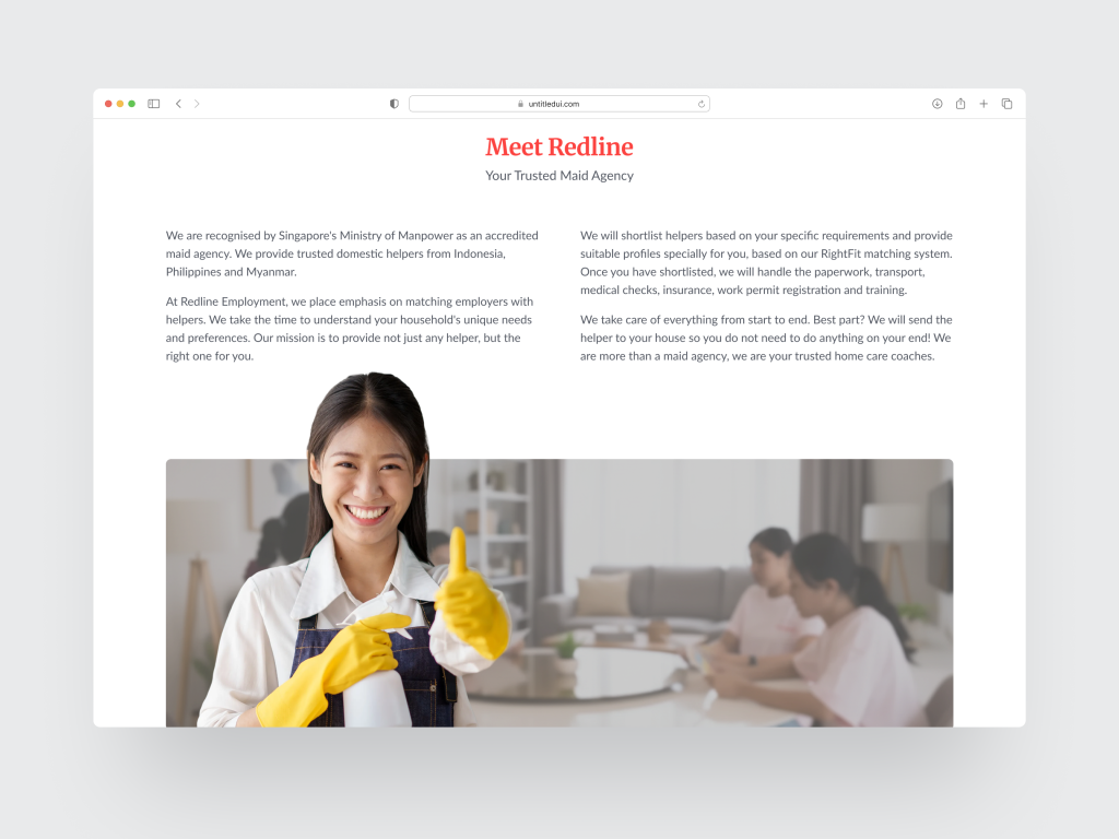 Portfolio mockup about