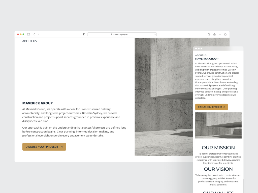 about us mockup with mobile